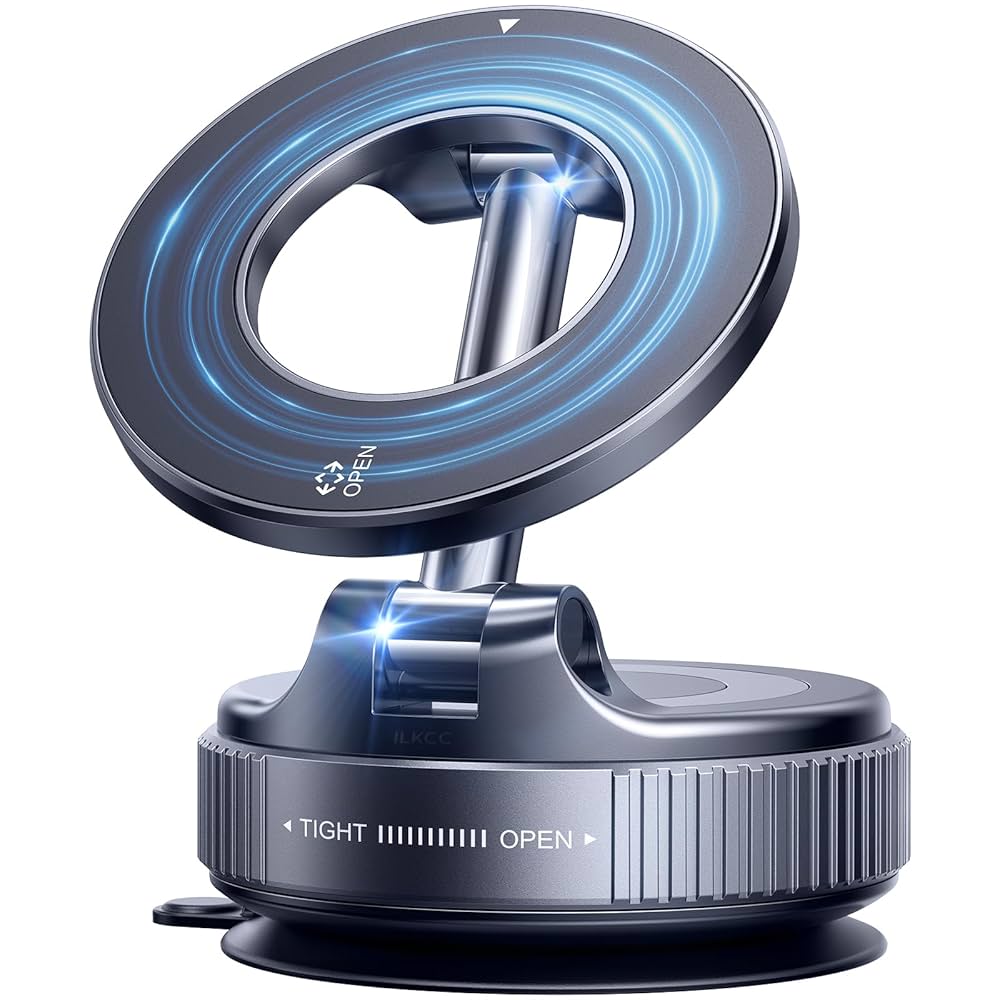 Vacuum Suction Magnetic Car Phone Holder, 360Β°