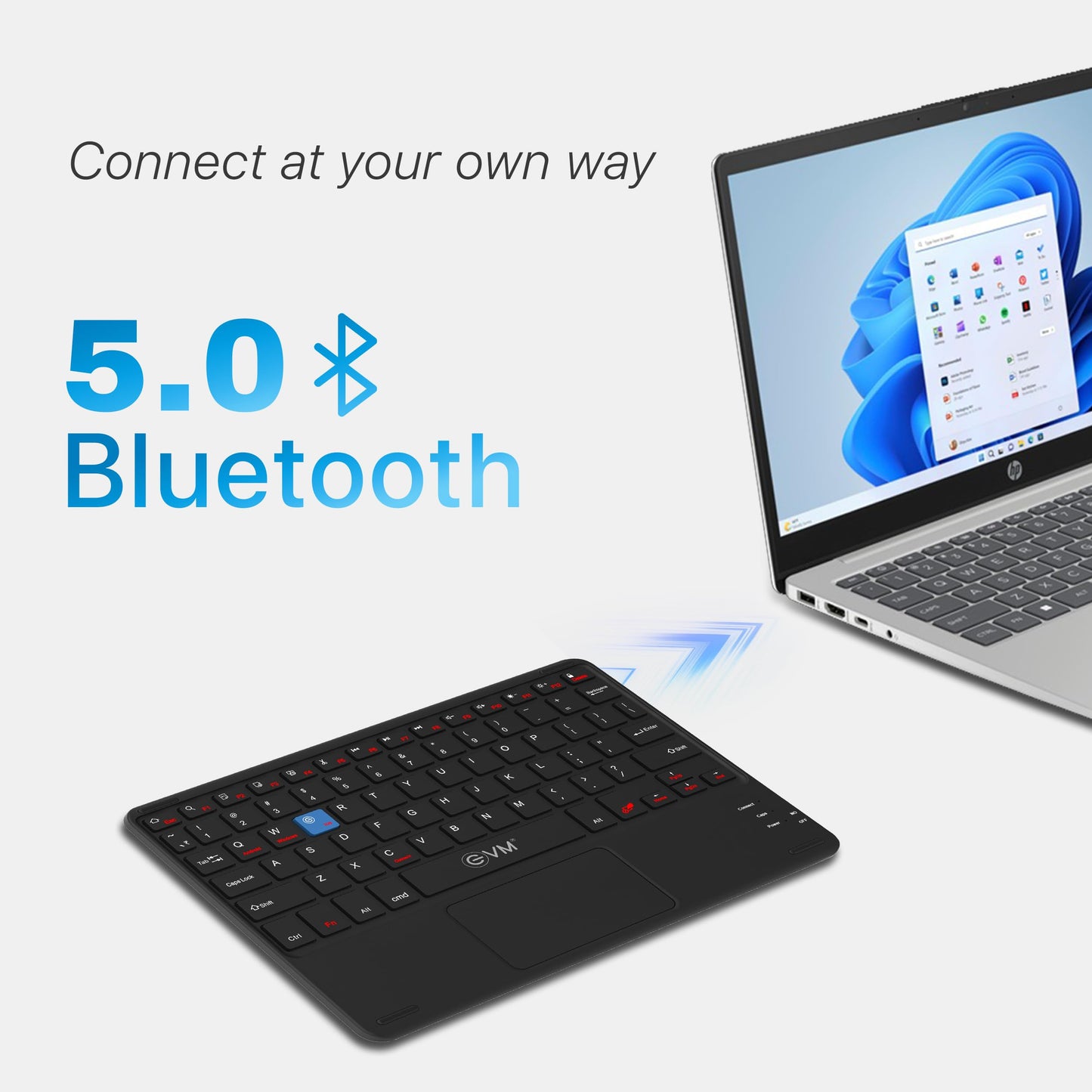 Enair 790 Rechargeable Wireless Keyboard ā Slim, Silent, Multi-Device