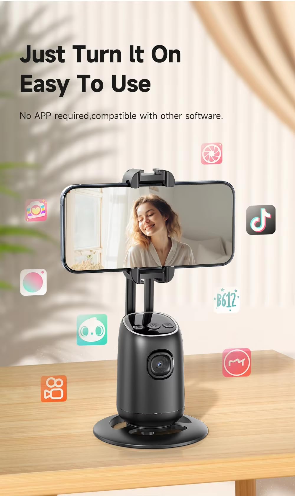 Cubonic P05 – 360° Auto Face Tracking Smart Gimbal Phone Holder for Vlogging & Live Streaming