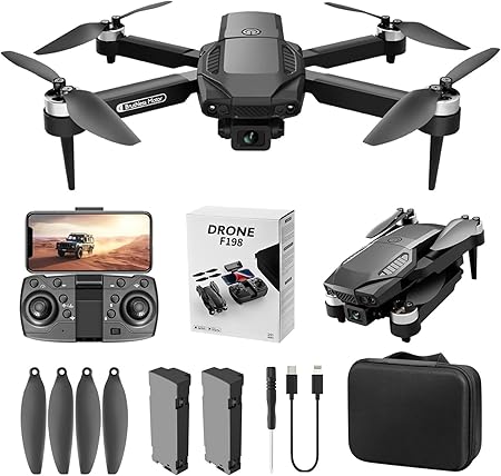 N&CM J2 Drone – Dual 1080P HD Cameras, Gesture Control, Dual Battery, Foldable Design – Black