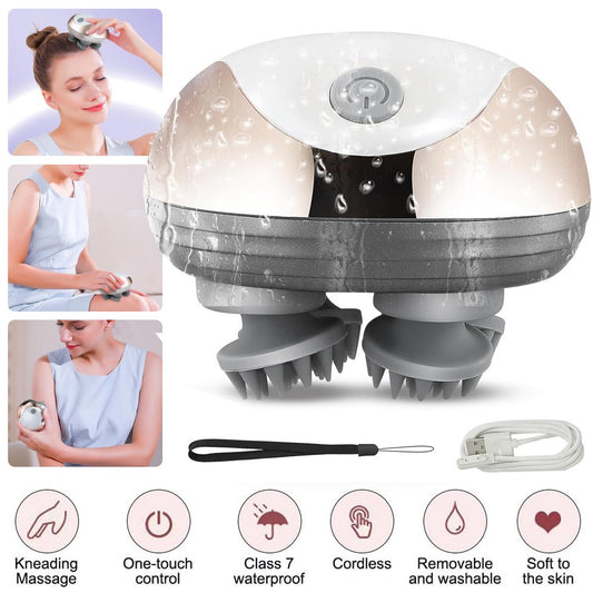 PurrRelax Electric Head & Body Massager – Rechargeable Multi-Node Stress Relief for Humans & Pets